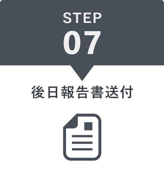 STEP7 後日報告書送付